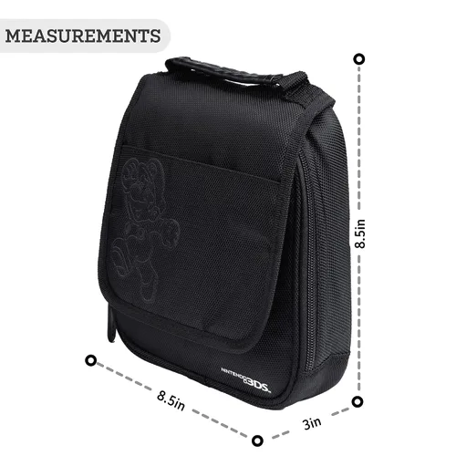 Vista 5 de Nintendo Super Mario 3DS Carrying Case Compatible With Nintendo Switch, 2DS, 3DS, 3DS XL, DS, DS XL, DS Light Handle & Shoulder Strap Traveling