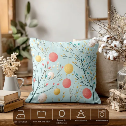 Vista 206 de Batmerry Autumn Pumpkin Templeton Throw Pillow Covers, Green Leaves Paths Forests Decorative Pillow Covers Digital Printing Blended for Couch Sofa
