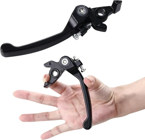 Vista 5 de Palanca de freno de embrague de aluminio plegable negra para manillar de 0.866 in 7/8 pulgadas 110cc 125cc 140cc TTR 125cc SSR Xmotos Apollo 125 Pit