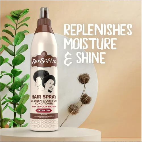 Vista 2 de Sta-Sof-Fro Acondicionador en Spray Comb Out para Cabello y Cuero Cabelludo con Lanolina, Extra Seco (8.5 fl oz)