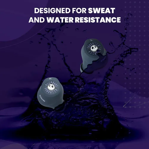 Vista 4 de iJoy Disney Nightmare Before Christmas TWS - Auriculares intrauriculares inalámbricos Bluetooth 5.0 compatibles con micrófono integrado y estuche