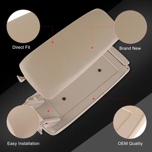 Vista 2 de CCIYU Kit de tapa de consola central automática beige para Audi A4 2002