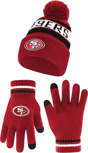 Vista 34 de Ultra Game Adults NFL Official Super Soft Winter Beanie Knit Hat With Warm Touch Screen Gloves