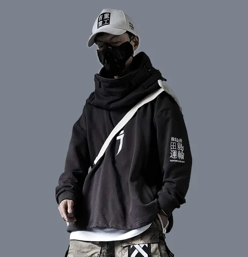 Vista 5 de MFCT Sudadera bordada I-tech con capucha de embudo para hombre