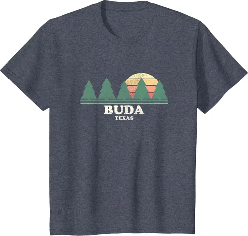 Vista 15 de Buda TX Vintage Throwback Tee Retro 70s Design T-Shirt