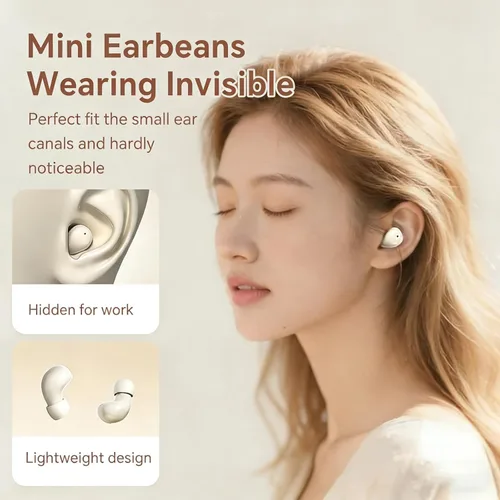 Vista 4 de Xmenha Mini auriculares invisibles inalámbricos Bluetooth auriculares auriculares auriculares para iPhone Android pequeños pequeños pequeños