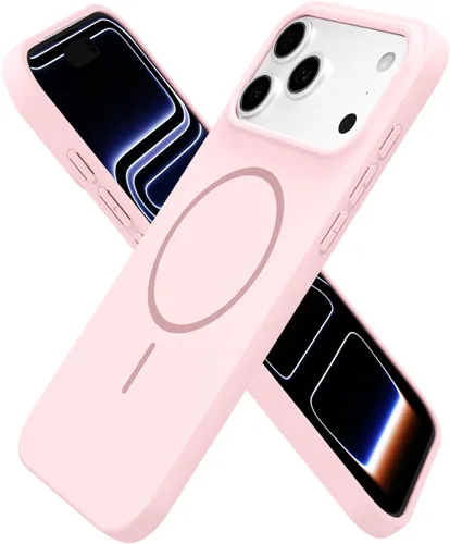 Vista 115 de Oakxco Funda de Silicona Mag Safe para iPhone 12 Pro Max, Funda Magnética Delgada y Fina Compatible con Carga Inalámbrica MagSafe, Bonita Funda
