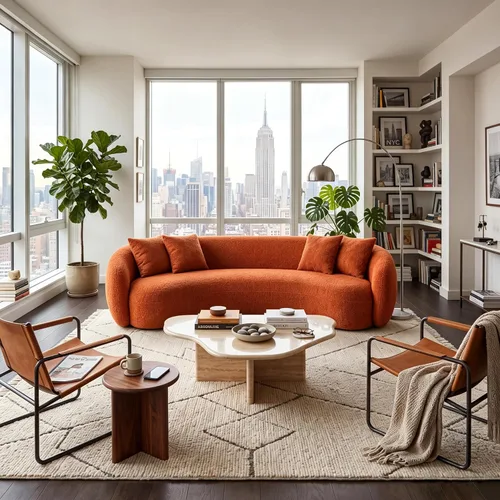 Vista 14 de ERYE - Moderno sofá curvado para sala de estar, sofá curvado de gran tamaño, cómodo sofá de felpa con 4 almohadas para el hogar, apartamento Beige