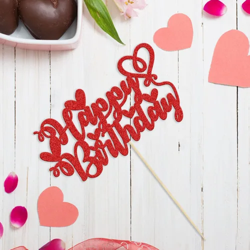 Vista 32 de Ephlyn 24 adornos para cupcakes con purpurina para el día de San Valentín, dulce amor, corazón, día de San Valentín, decoración para cupcakes
