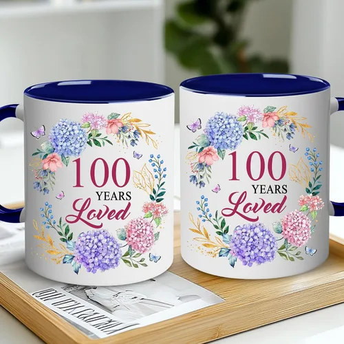 Vista 4 de Regalos de cumpleaños número 100 para mujeres, regalo de cumpleaños de 1926 para ella, taza de 100 años amados, regalo para mujeres que cumplen 100