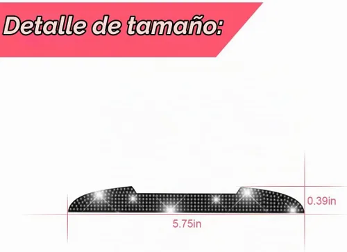 Vista 2 de 4 protectores de arañazos con diamantes de imitación para manija de puerta de auto, universales, para espejo retrovisor lateral, protector de borde