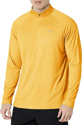 Vista 14 de Men's UPF 50+ Rash Guard 1/4 Zip Stand Collar Swim Shirt Long Sleeve Berry Conservar