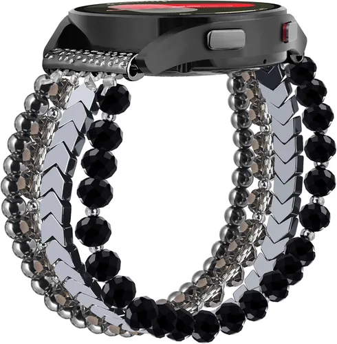 Vista 3 de VISOOM Pulsera de cuentas boho compatible con Samsung Galaxy Watch 8/7/6/5/4 de 40/44mm/Active 2 Watch 4 Classic de 42mm para mujer, pulsera