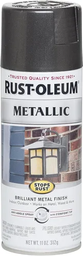 Vista 3 de Rust-Oleum 7274830 Pintura en aerosol metálica que detiene la oxidación, 11 oz, latón antiguo