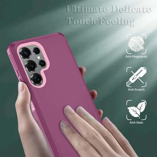 Vista 47 de ONOLA Funda compatible con Samsung Galaxy S24 Ultra con protector de pantalla HD, resistente a los golpes y a las caídas, funda de 3 capas