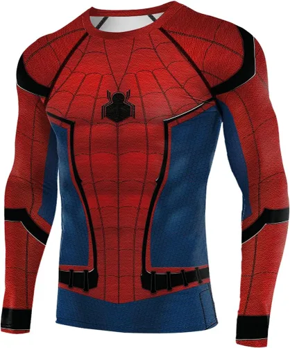Vista 2 de HIKZXEKJI Camiseta de compresión 3D Captain High Elastic para hombre