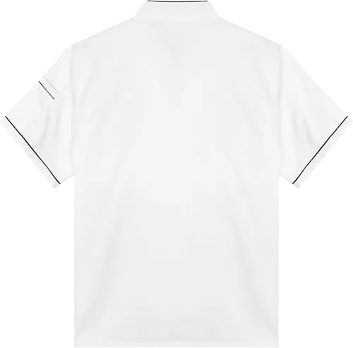 Vista 2 de YOOJOO Abrigo de chef unisex para hombre, chaqueta de chef de manga larga para restaurante, cocina, uniforme de chef