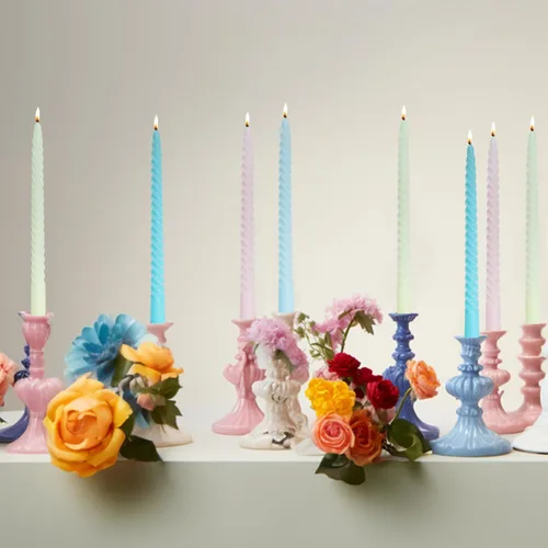 Vista 2 de MAITREYA Velas Cónicas de Color Crema Juego de 12 Velas para Decoración Bodas Fiestas Iglesia - Velas Sin Perfume Que No Gotean, 10 pulgadas