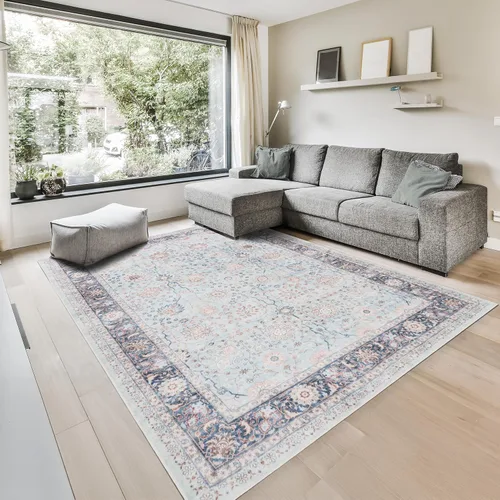 Vista 272 de GLN Rugs Traditional Collection - Alfombra de felpilla lavable a máquina, tradicional lavable, antideslizante, alfombra de felpilla de pelo corto