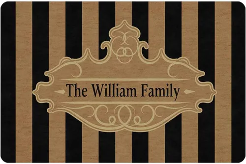 Vista 10 de Felpudo de bienvenida personalizado con texto, tapetes personalizados para puerta delantera, tapete de puerta de bienvenida vintage personalizado