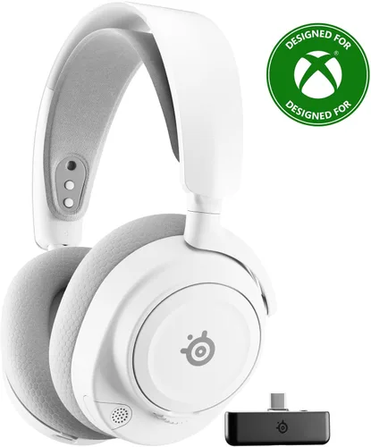 Vista 4 de SteelSeries Xbox Series S 1TB SSD Gaming Console 120FPS Robot White Arctis Nova 7X Wireless Gen 2 Gaming Headset 50+ HR Battery Black Bundle Paquete