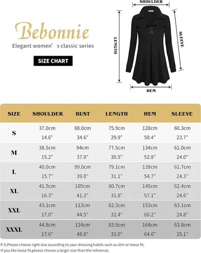 Vista 5 de Bebonnie Blusa casual de manga larga con cuello en V y solapa para mujer con botones
