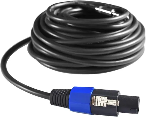 Vista 5 de 2 cables Speakon de 3 pies a TS de 1/4 pulgadas, 12 AWG Twist Lock Pro cable de altavoz de audio