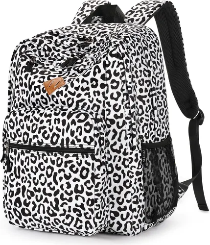 Vista 12 de ZORFIN - Mochila de 26 litros para la escuela, universidad y viajes, impermeable, con 8 compartimentos, Verde militar, Moderno