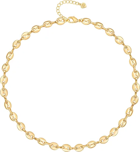 Vista 35 de Aobei Pearl - Gargantilla de oro de 18 quilates con cadena de clip, cadena de bolas y dijes perlas barrocas biwa para mujeres Cadena de estación