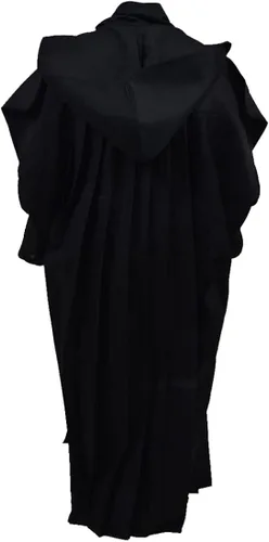 Vista 3 de Disfraz de Darth Maul para niños, túnica negra Jedi, conjunto completo de uniforme de Darth con capucha, traje de Halloween y cosplay