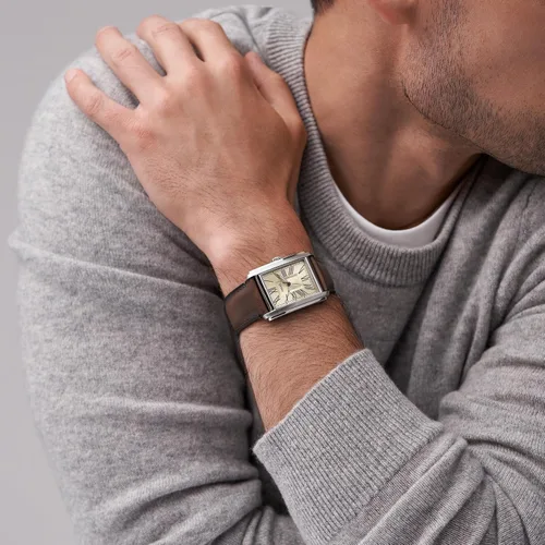 Vista 5 de Fossil Reloj de tres manecillas de acero inoxidable de cuarzo Carraway para hombre