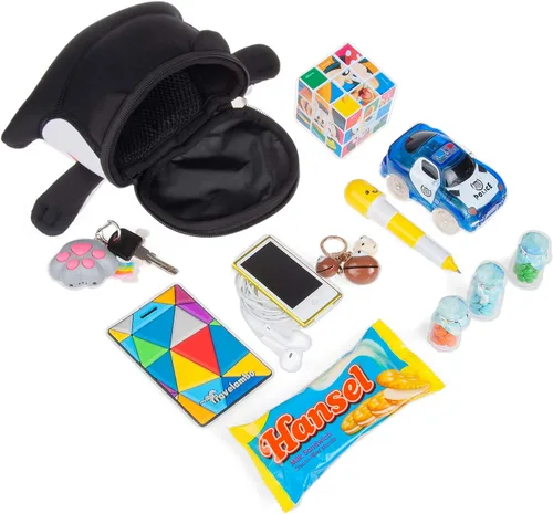Vista 6 de Termichy - Bolsa de cintura para niños, lindo paquete de amigos en 3D, opción de regalo para adolescentes, niños pequeños y niñas, van de viaje