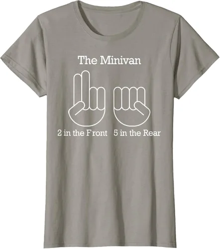 Vista 51 de The Minivan 2 In The Front 5 In The Rear Camiseta, Negro