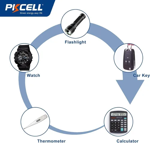 Vista 5 de PKCELL Batería AG3 1.5V LR41 392 384 192 Botón de célula alcalina para termómetro digital - 5