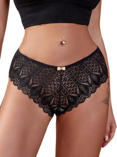 Vista 2 de SOLY HUX Tanga sexy para mujer con corte en la espalda, tangas exóticas, ropa