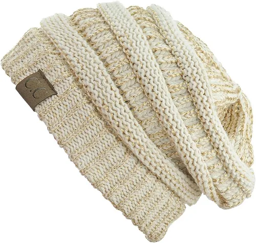 Vista 444 de C.C Trendy Warm Chunky Soft Stretch Cable Knit Beanie