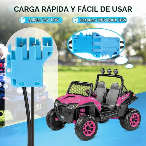 Vista 3 de Cargador de juguete de 12 V compatible con Peg Perego