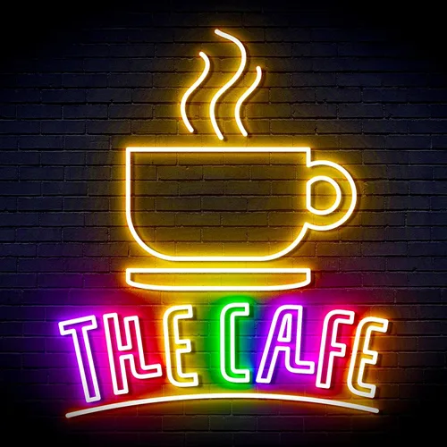 Vista 16 de ADVPRO Coffee – The Cafe Extra-Large Ultra-Bright LED Neon Sign - Blue & Red - st16s54-fn-j0026-br