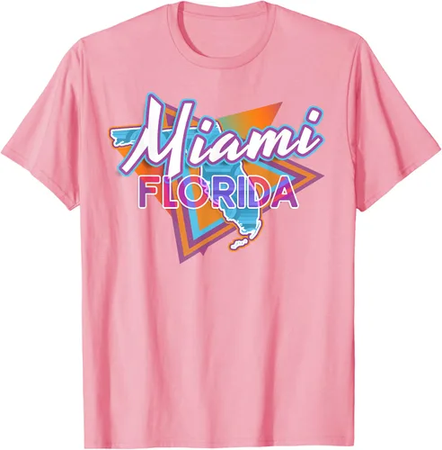 Vista 35 de Camiseta retro vintage de Miami Florida, Negro, S