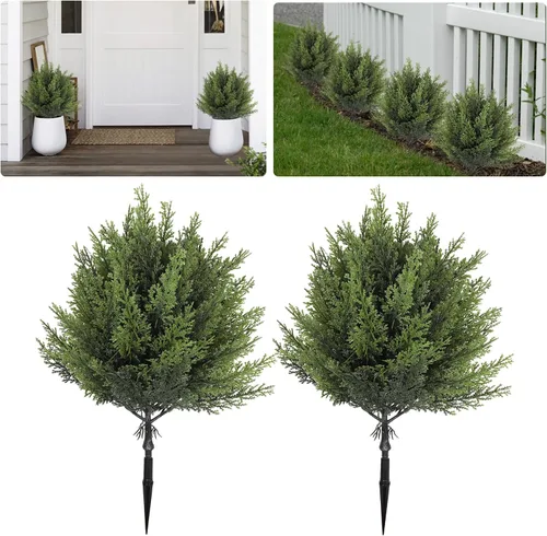 Vista 77 de RECUTMS Guirnalda artificial de otoño, plantas de vegetación sintética 1 pieza seda marrón