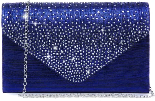 Vista 12 de Dasein Bolso de mano con satén satinado para mujer, tipo embrague, para noche, bandolera, bolsos, fiesta, graduación, boda, sobre