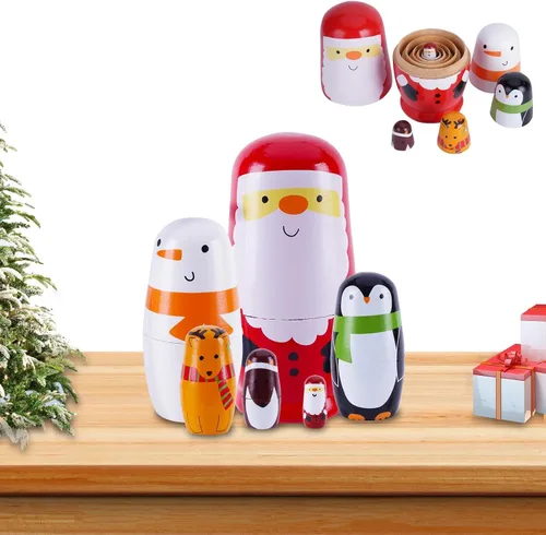 Vista 18 de Muñecas anidables, huevos de Pascua anidables, muñecas Matryoshka hechas a mano de madera para cumpleaños de niños o decoración del hogar