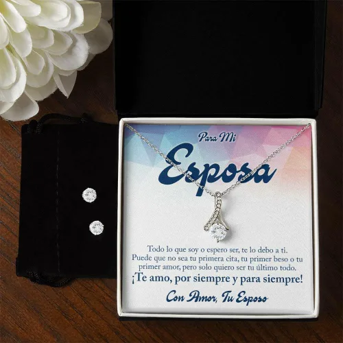 Vista 3 de Regalos Para Mi Esposa - Cadenas De Plata 925 Para Mujer, Cosas Personalizadas Para Parejas, Medallas De Oro 14k Para Mujer, Detalles Por San
