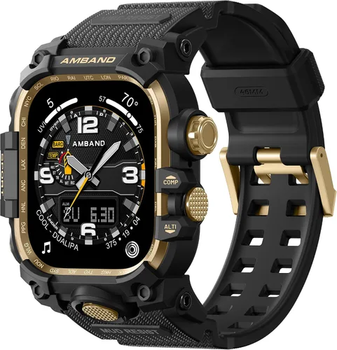 Vista 29 de amBand - Carcasa compatible con Apple Watch SE 3/SE 2/SE/6/5/4 de 1.732 pulgadas, M3 de 1.732 pulgadas, resistente correa táctica, protector