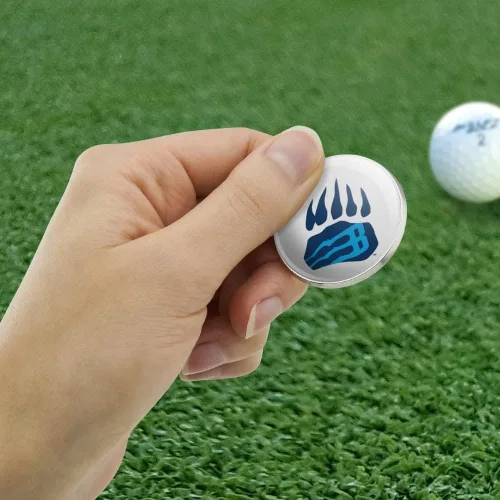 Vista 2 de Bob Jones University Secondary Logo Golfing Premium Metal Golf Ball Marker