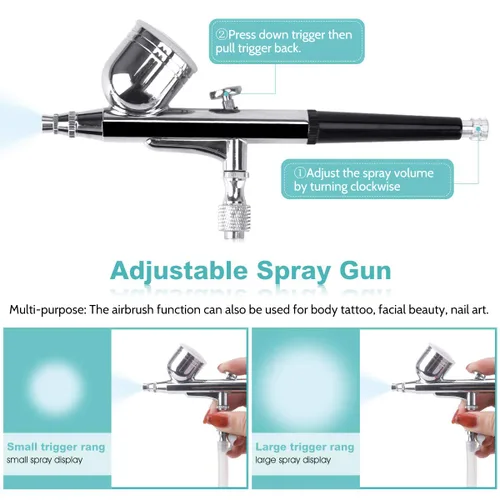 Vista 4 de Yofuly - Máquina de microdermoabrasión de diamante con pistola pulverizadora, potencia de succión profesional de 65-68 cmHg, máquina facial