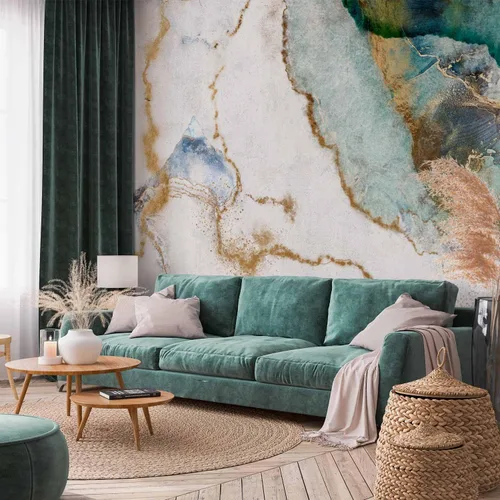 Vista 2 de artgeist Mural de pared de piedra sintética de 135 x 101 pulgadas, papel tapiz autoadhesivo extraíble de gran tamaño para decoración de pared, #02