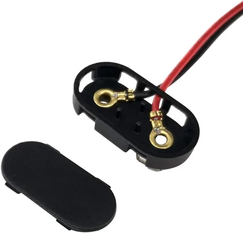 Vista 5 de Conector de batería de 9 V, 10 piezas tipo T de 9 voltios conector de hebilla de plástico duro utilizado en experimentos estudiantiles, u otros