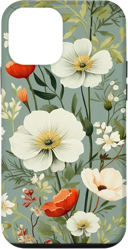 Vista 16 de Sage Green Flower Wildflower Pattern Floral Case for iPhone 17