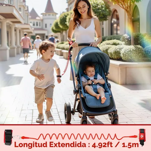 Vista 6 de Lehoo Castle Correa para Caminar para Niños Pequeños, Correas de Bebé para Niños Pequeños Varones, Arnés Infantil con Correa, Enlace de Muñeca